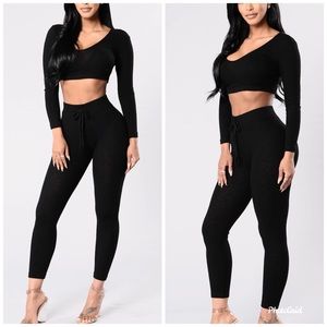 Fashion Nova black 2 piece set